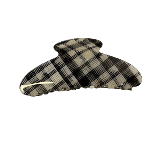 Plaid Premium Curved Shark Hair Clip