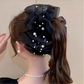 Black Ribbon Bow Hair Clip