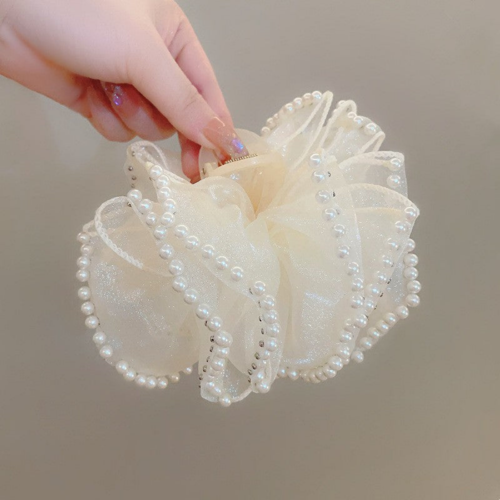 Black Ribbon Bow Hair Clip