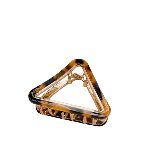 Acetate Triangle Hollow Metal Hair Claw